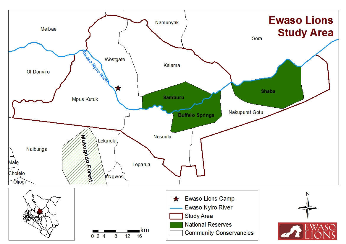 Ewaso Lions Study Area Map